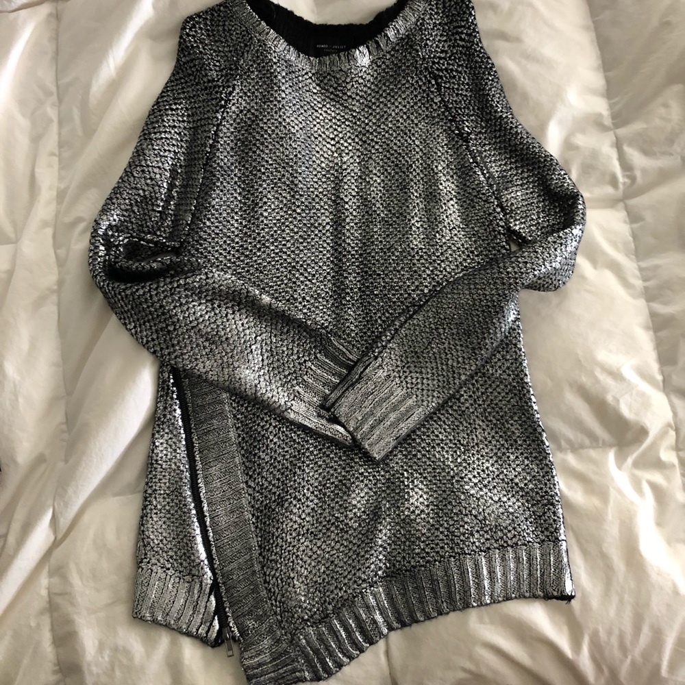 Metallic sweater
